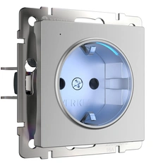 Изображение Розетка с подсветкой (серебряный) W1171406